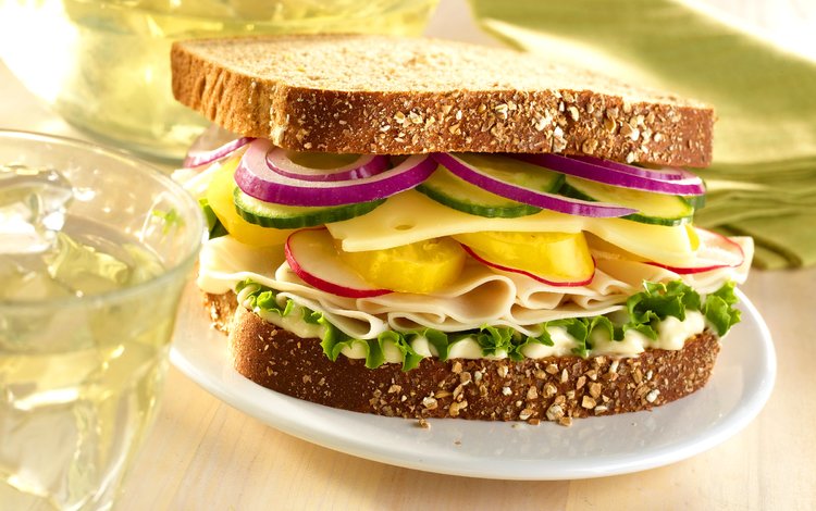 бутерброд, сыр, перец, салат, огурец, sandwich, cheese, pepper, salad, cucumber