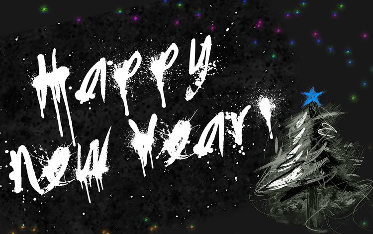 рисунок, новый год, елка, поздравление, figure, new year, tree, congratulations