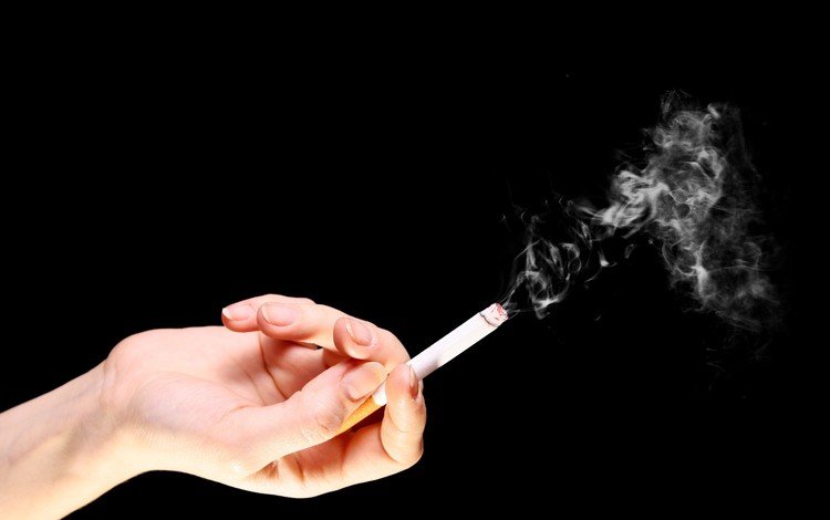 рука, дым, черный фон, пальцы, сигарета, курение, никотин, hand, smoke, black background, fingers, cigarette, smoking