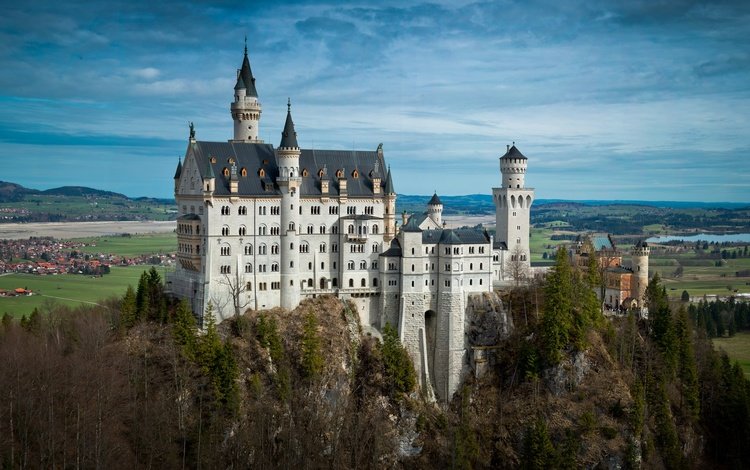 германия, бавария, замок нойшванштайн, баварии, germany, bayern, neuschwanstein castle, bavaria