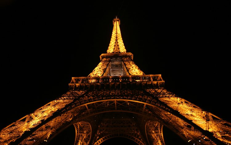 ночь, огни, париж, франция, эйфелева башня, night, lights, paris, france, eiffel tower