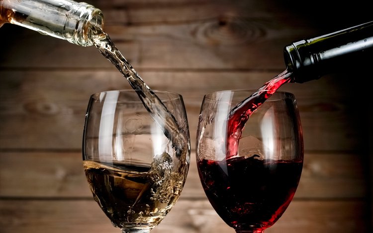 вино, белое, бокалы, бутылки, красное, wine, white, glasses, bottle, red