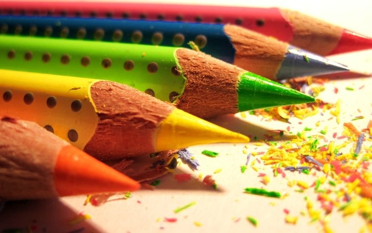 желтый, зелёный, синий, карандаши, красный, оранжевый, цветные, yellow, green, blue, pencils, red, orange, colored