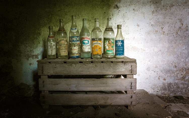 фон, бутылки, ящик, background, bottle, box