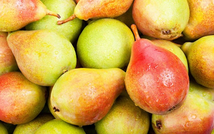 фрукты, плоды, груша, спелые, капли воды, fruit, pear, ripe, water drops