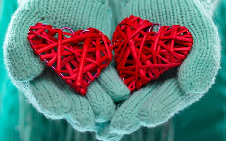 зима, сердце, любовь, руки, сердечки, перчатки, winter, heart, love, hands, hearts, gloves