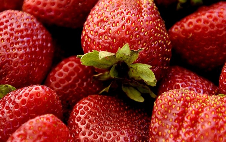 макро, красная, клубника, ягоды, macro, red, strawberry, berries