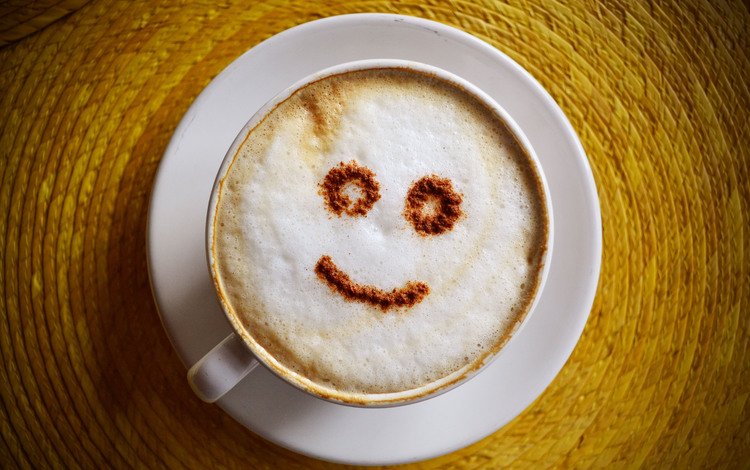 улыбка, кофе, чашка, капучино, блюдца, smile, coffee, cup, cappuccino, saucers