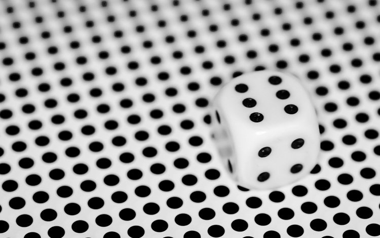 макро, фон, точки, игра, кубик, чёрное и белое, macro, background, point, the game, cube, black and white