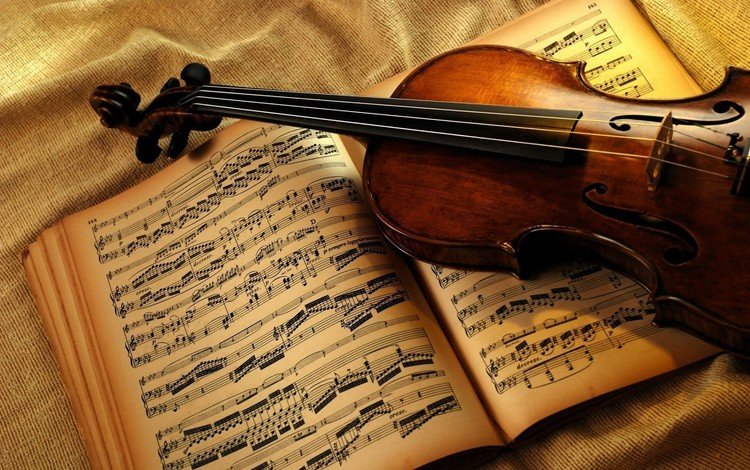 ноты, скрипка, музыкальный инструмент, notes, violin, musical instrument