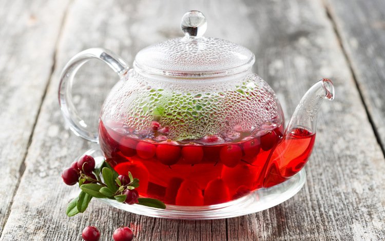напиток, ягода, чай, чайник, брусника, drink, berry, tea, kettle, cranberries