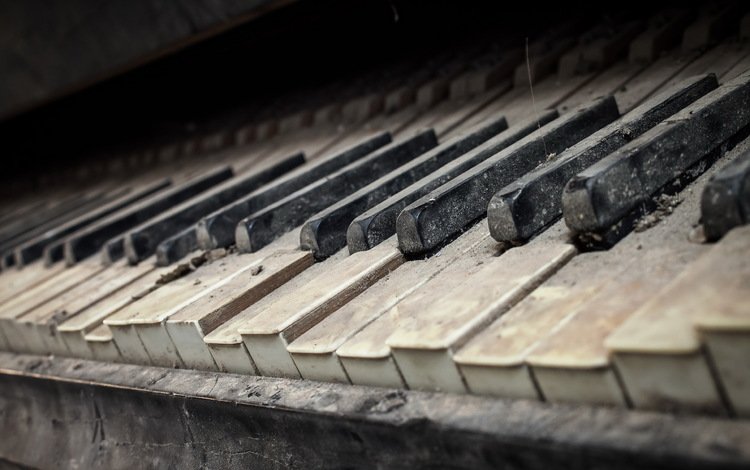 винтаж, старый, пыль, клавиши, рояль, vintage, old, dust, keys, piano