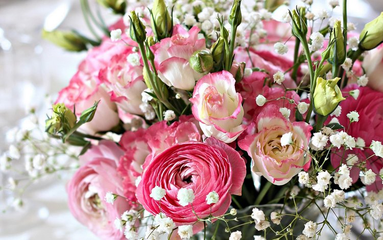 цветы, розы, букет, эустома, flowers, roses, bouquet, eustoma