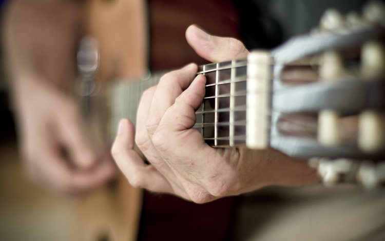 гитара, музыка, струны, руки, пальцы, guitar, music, strings, hands, fingers
