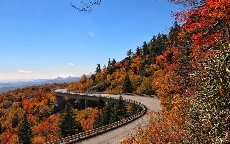 мост, осень, северная каролина, деревья.пейзаж, bridge, autumn, north carolina, trees.landscape