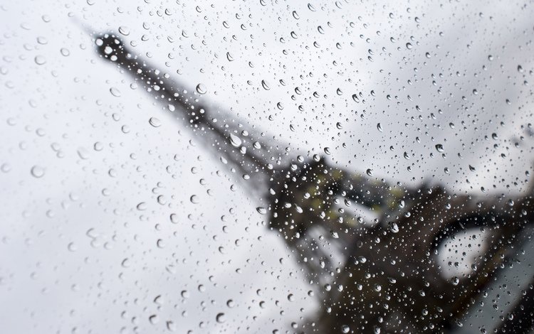 капли, париж, дождь, стекло, франция, эйфелева башня, drops, paris, rain, glass, france, eiffel tower