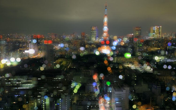 ночь, огни, город, япония, токио, night, lights, the city, japan, tokyo