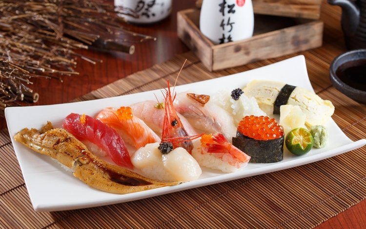 лайм, рыба, икра, рис, суши, морепродукты, креветки, lime, fish, caviar, figure, sushi, seafood, shrimp