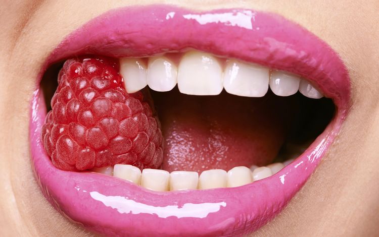 малина, губы, зубы, зубки, сладкая, сладенько, raspberry, lips, teeth, sweet