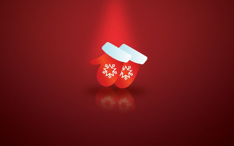 снег, фон, красный, праздник, снежинка, варежки, snow, background, red, holiday, snowflake, mittens