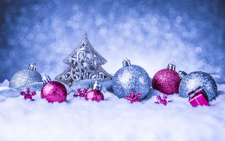 снег, новый год, шары, украшения, рождество, клубки, декорация, елочная, merry, snow, new year, balls, decoration, christmas
