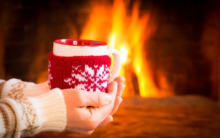 зима, кофе, камин, чашка, горячий, кубок, миленькая, огненная, варежка, mitten, winter, coffee, fireplace, cup, hot, cute, fire