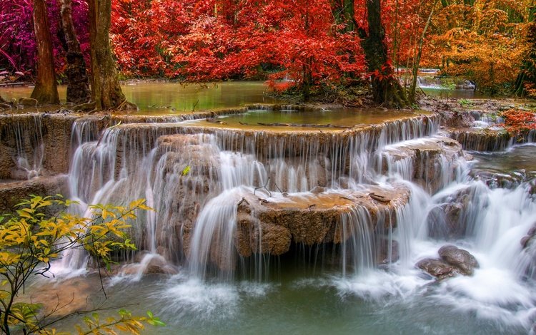 вода, река, природа, камни, водопад, осень, красиво, каскады, water, river, nature, stones, waterfall, autumn, beautiful, cascades