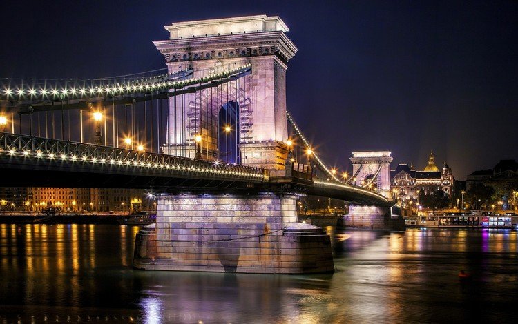 река, мост, будапешт, river, bridge, budapest