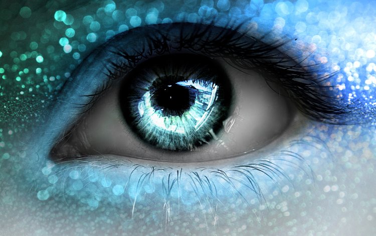 макро, глаз, голубые, огоньки, ресницы, macro, eyes, blue, lights, eyelashes