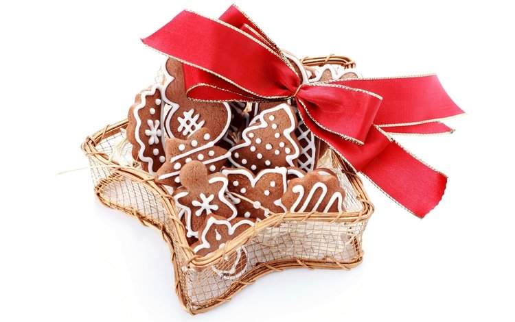рождество, печенье, выпечка, бант, елочная, baking, christmas, cookies, cakes, bow