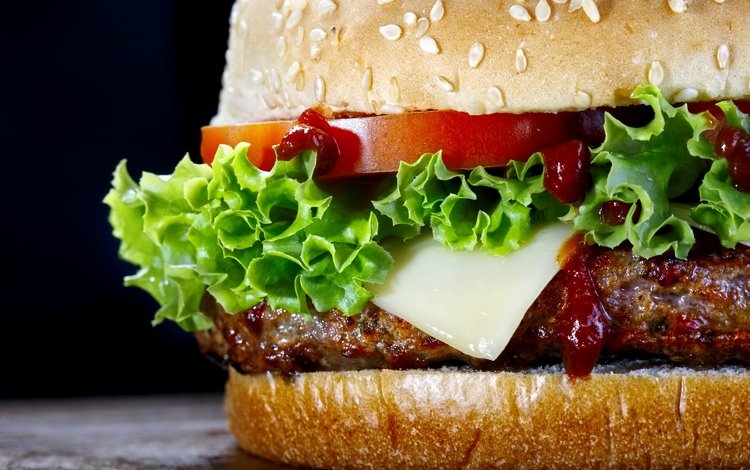 гамбургер, булки, хлеб, мясо, помидоры, листья салата, помидорами, hamburger meat, hamburger, bread, meat, tomatoes, lettuce