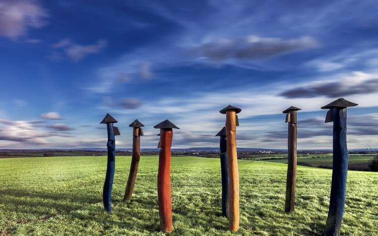 небо, трава, пейзаж, поле, wartbaum, hohe straße, hanau, the sky, grass, landscape, field