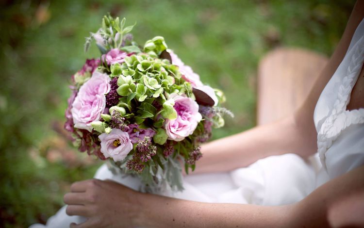 цветы, букет, руки, свадебный, flowers, bouquet, hands, wedding