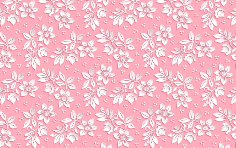 цветы, фон, узор, розовый, объем, 3д, flowers, background, pattern, pink, the volume, 3d