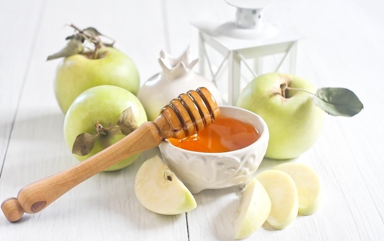 яблоки, мед, натюрморт, apples, honey, still life