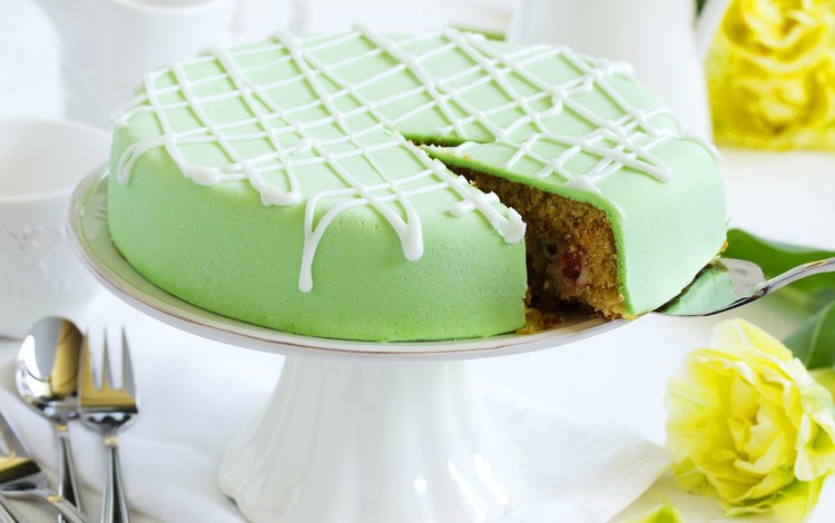 зеленая, выпечка, торт, десерт, глазурь, кулич, запеченная, green, cakes, cake, dessert, glaze, baked