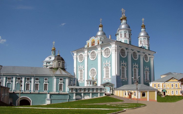 храм, город, успенский собор, смоленск, temple, the city, the cathedral of the assumption, smolensk