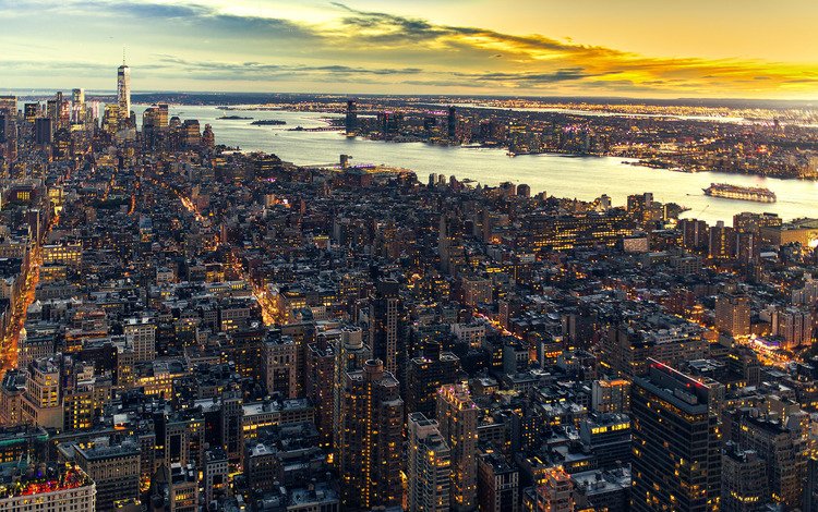панорама, небоскребы, нью-йорк, здания, манхеттен, манхэттен, new york city, panorama, skyscrapers, new york, building, manhattan
