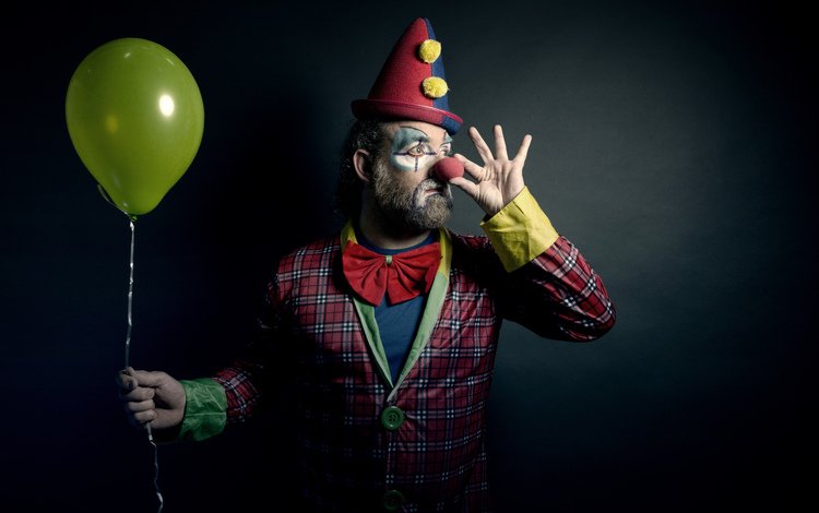 человек, шарик, клоун, people, ball, clown