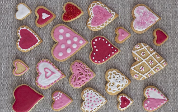 сердечки, печенье, выпечка, глазурь, валентинки, hearts, cookies, cakes, glaze, valentines