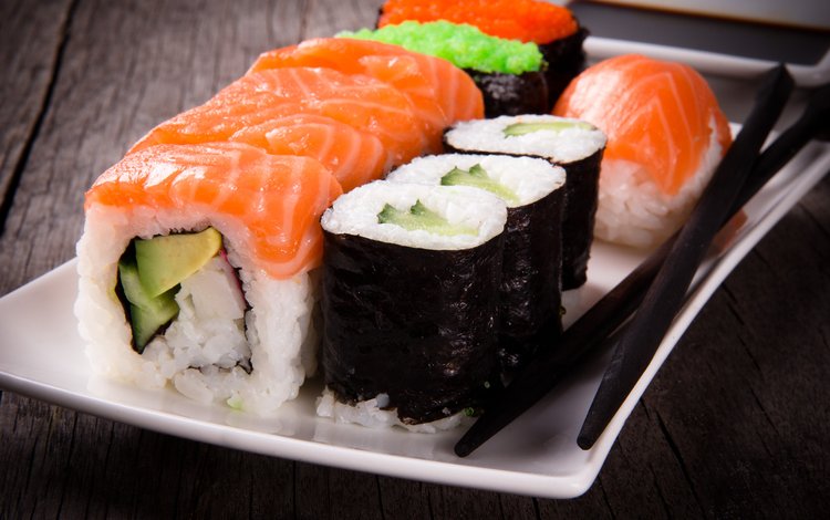 палочки, суши, роллы, японская кухня, sticks, sushi, rolls, japanese cuisine