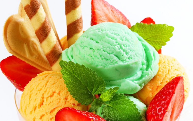 мята, мороженое, клубника, сладкое, мороженное, десерт, сладенько, mint, ice cream, strawberry, sweet, dessert