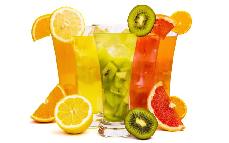 фрукты, лимон, апельсин, напитки, киви, сок, fruit, lemon, orange, drinks, kiwi, juice