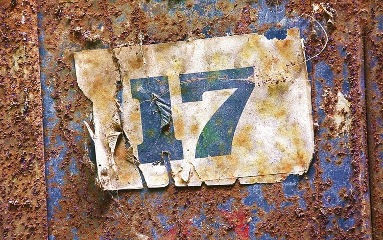 металл, фон, цифры, ржавчина, номер, 17, metal, background, figures, rust, room