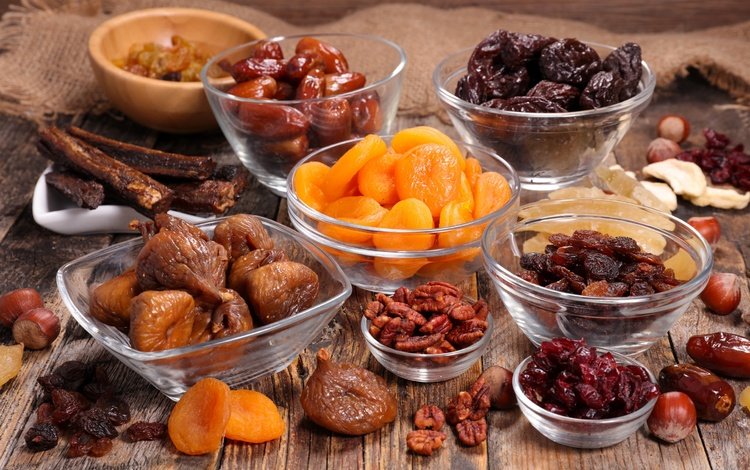 орехи, raisin, чернослив, плоды, персики, изюм, гайки, курага, сухофрукты, финики, damson, nuts, prunes, fruit, peaches, raisins, dried apricots, dried fruits, dates