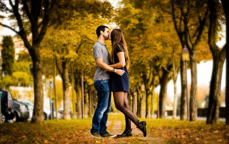 девушка, autumn love, осень, парень, пара, мужчина, поцелуй, аллея, влюбленные, girl, autumn, guy, pair, male, kiss, alley, lovers