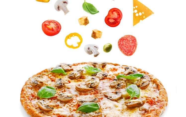 еда, белый фон, пицца, фастфуд, фаст-фуд, food, white background, pizza, fast food