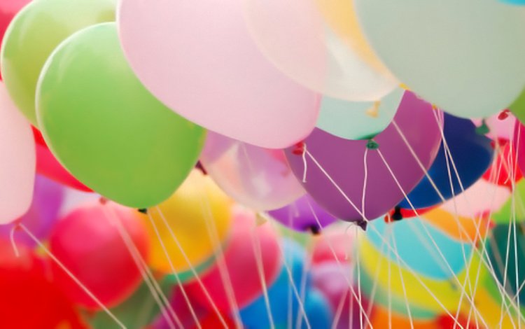 шары, макро, разноцветные, праздник, воздушные шарики, нитки, balls, macro, colorful, holiday, balloons, thread