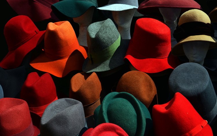 фон, цвет, много, шляпы, background, color, a lot, hats