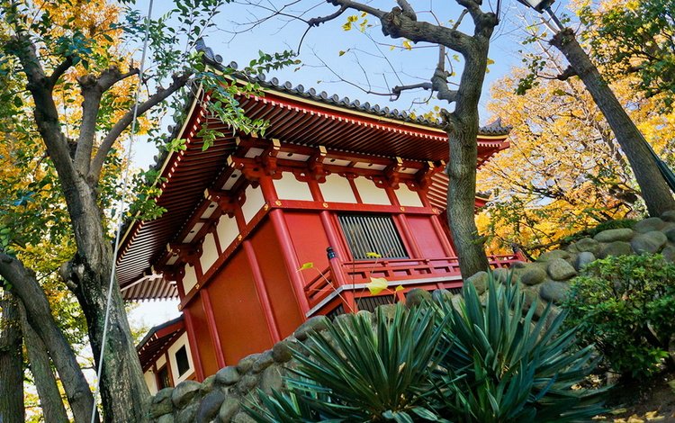 парк, пагода, япония, храм сэнсо-дзи, park, pagoda, japan, the senso-ji temple